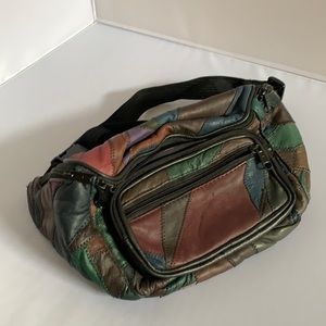 Vintage | Leather Colorful Patchwork Fanny Pack